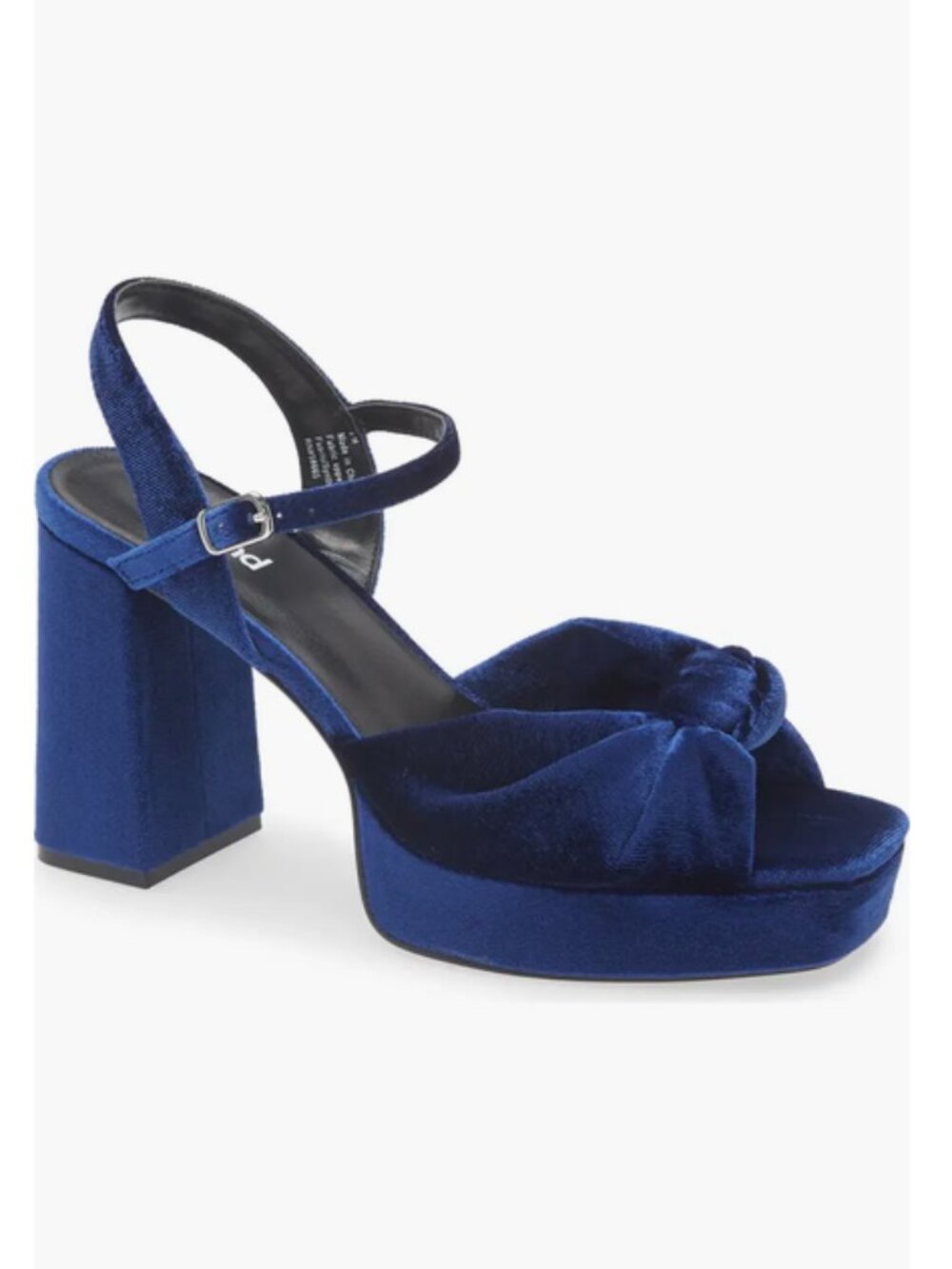 💖 Abound Pamela Blue Velvet Platform Sandal 7.5 💖